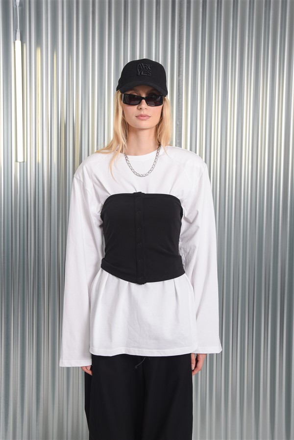 ARPYES SUZAKU TOP BLACK